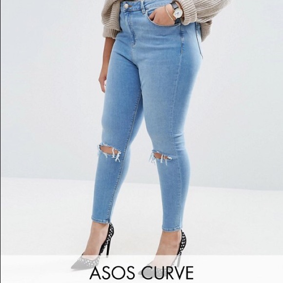 ASOS Curve Denim - NWT ASOS Curve Skinny Jeans Destructed US 20